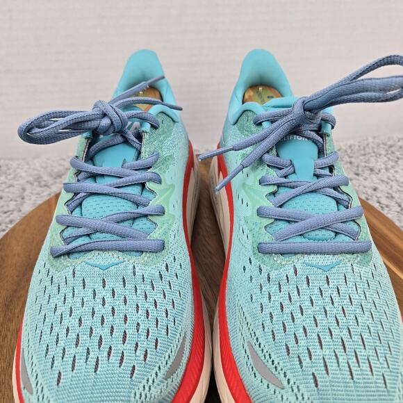 Hoka One One Womens Clifton 8 Aquarella Eggshell Blue Gym Running Shoe W9.5 B - Picture 7 of 13